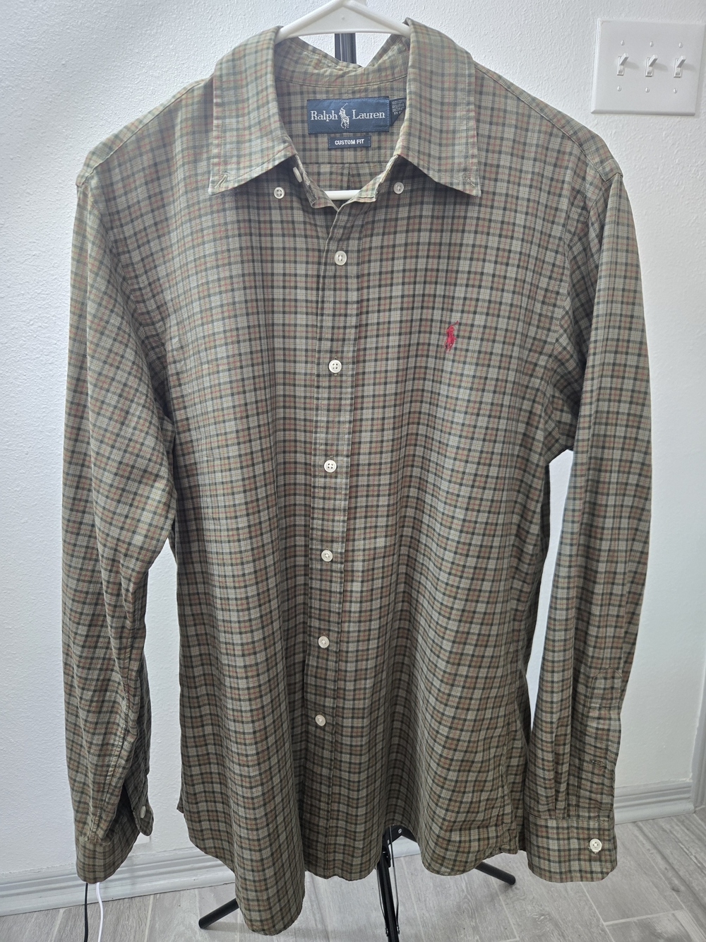 Ralph Lauren Men’s Green Plaid Button-Down Shirt